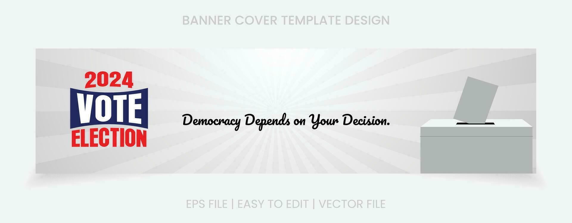 banner election template design cover social media vector