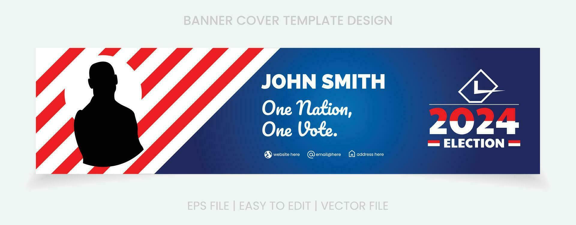 banner election template design cover social media vector