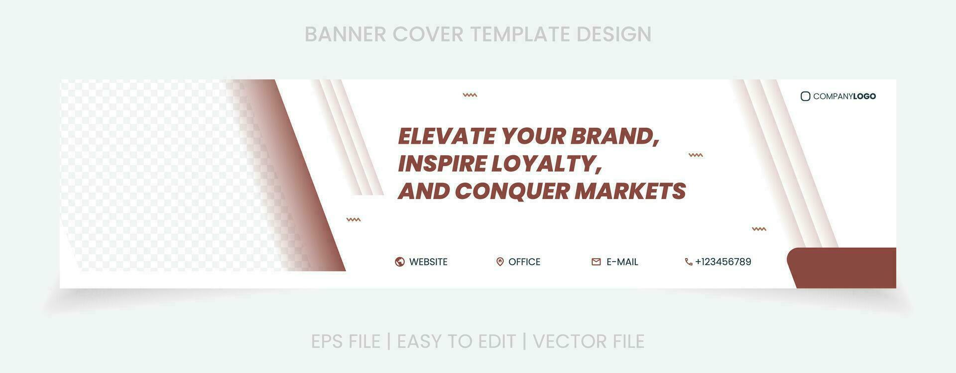 business banner company cover social media template design vector