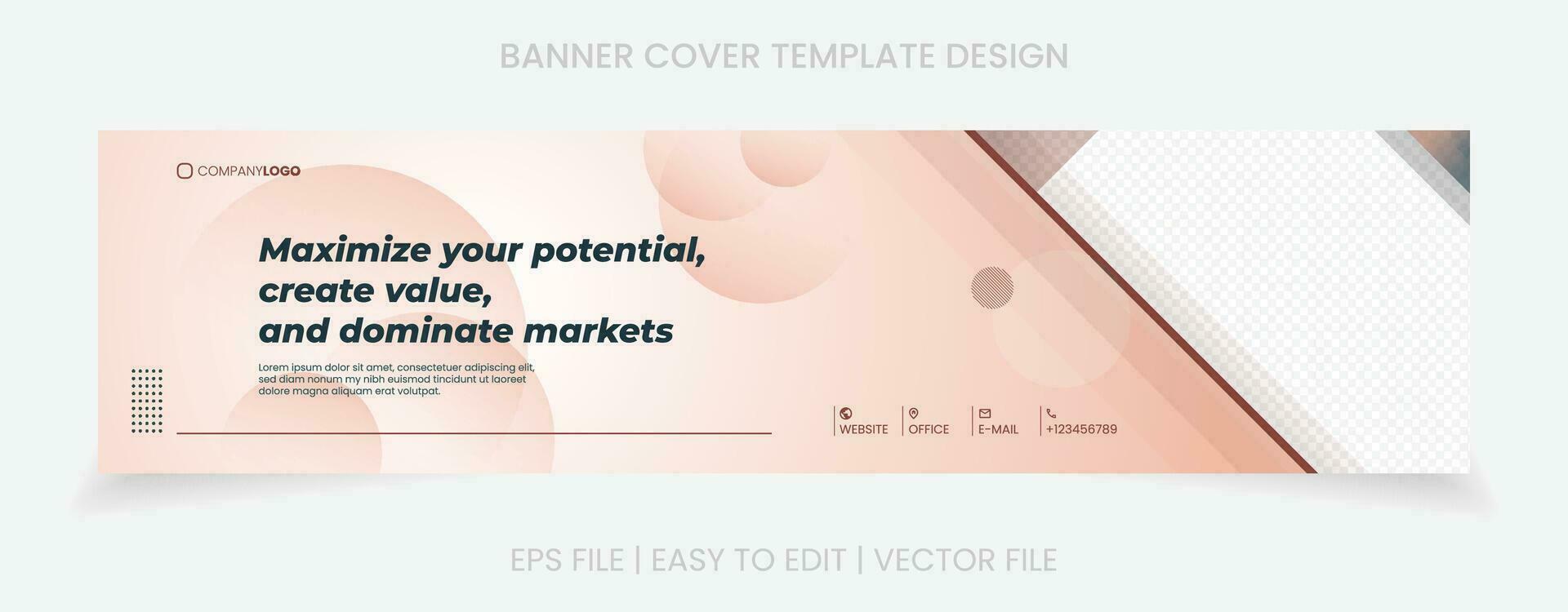 business banner company cover social media template design vector