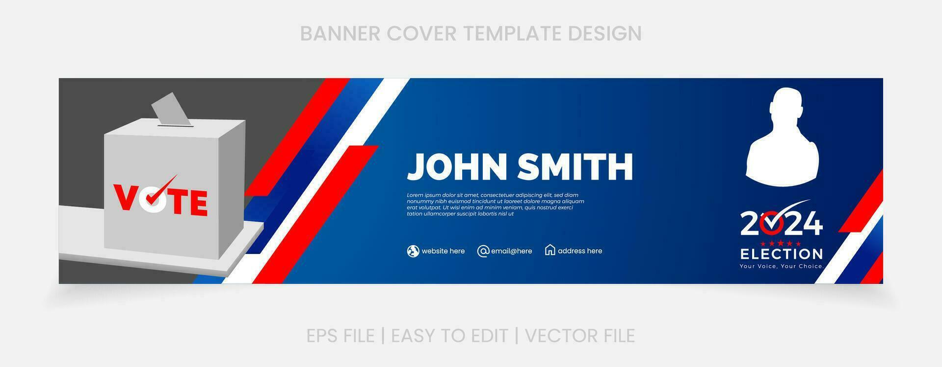 banner election template design cover social media vector