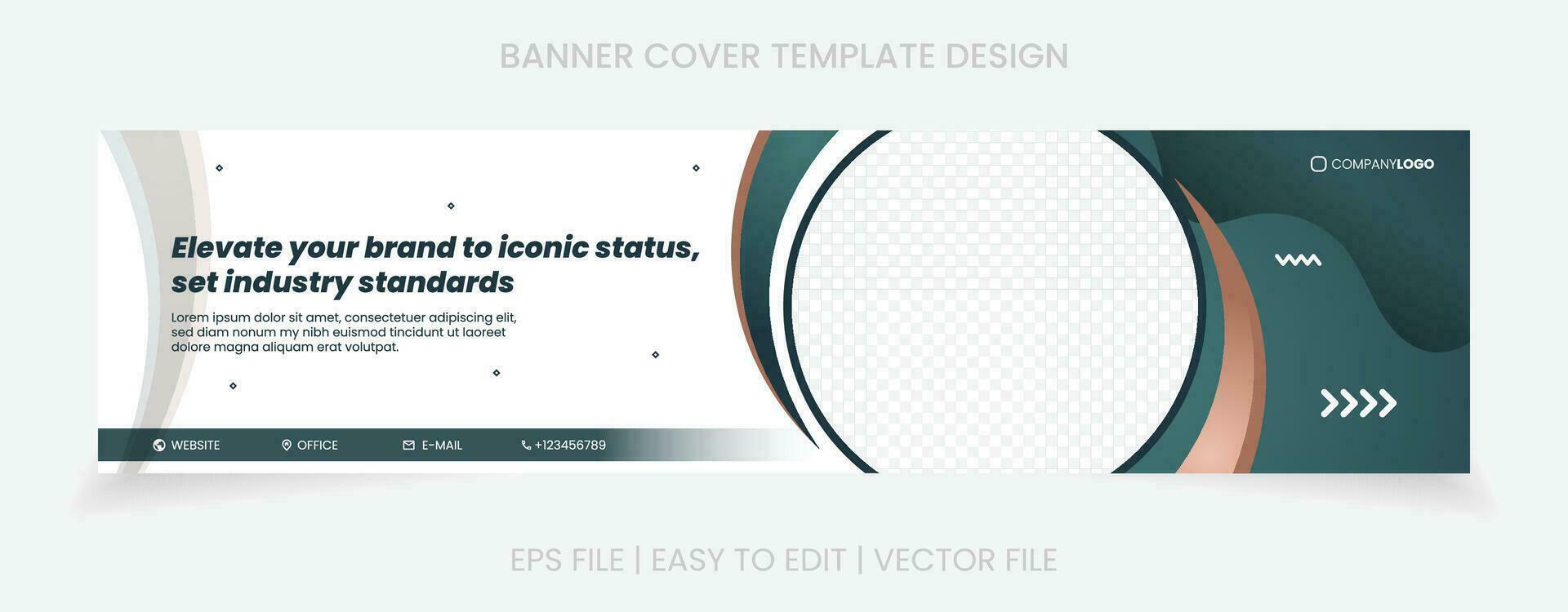 business banner company cover social media template design vector