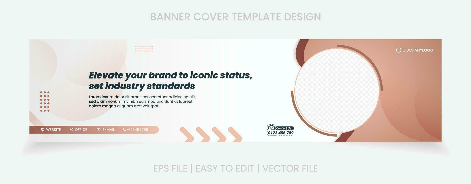 business banner company cover social media template design vector