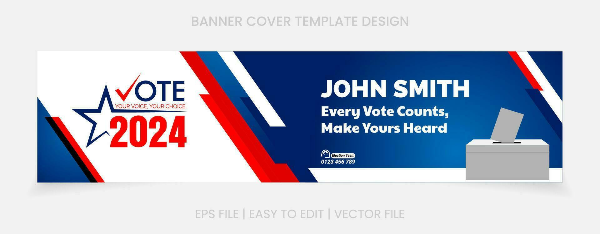 banner election template design cover social media vector