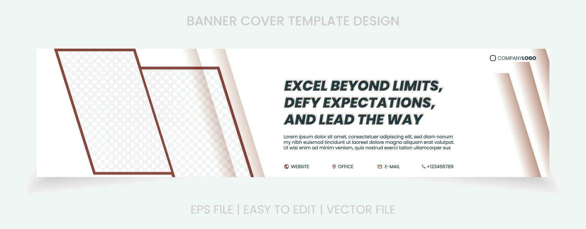 business banner company cover social media template design vector