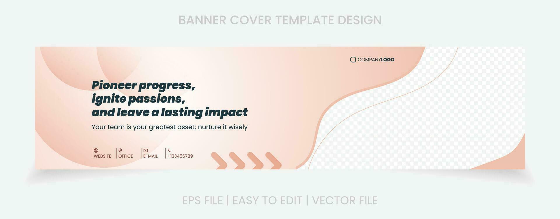 business banner company cover social media template design vector