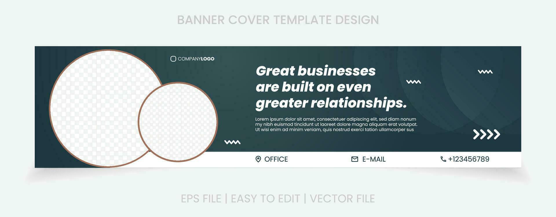 business banner company cover social media template design vector