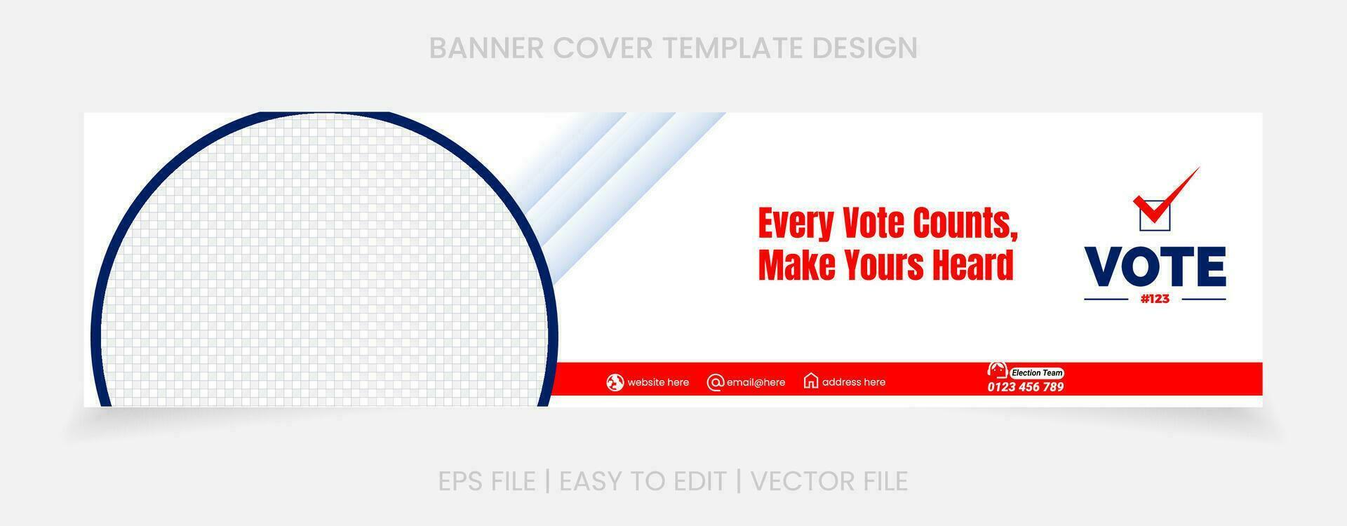 banner election template design cover social media vector