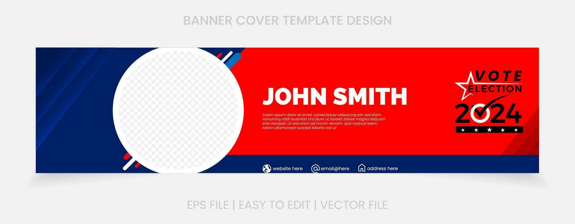 banner election template design cover social media vector