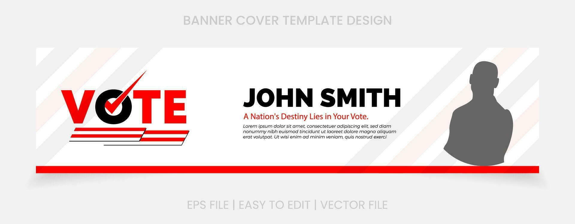 banner election template design cover social media vector