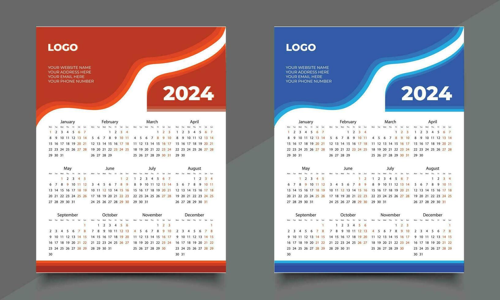 Calendar Design Template. Onepage or wall calendar design. 34527202