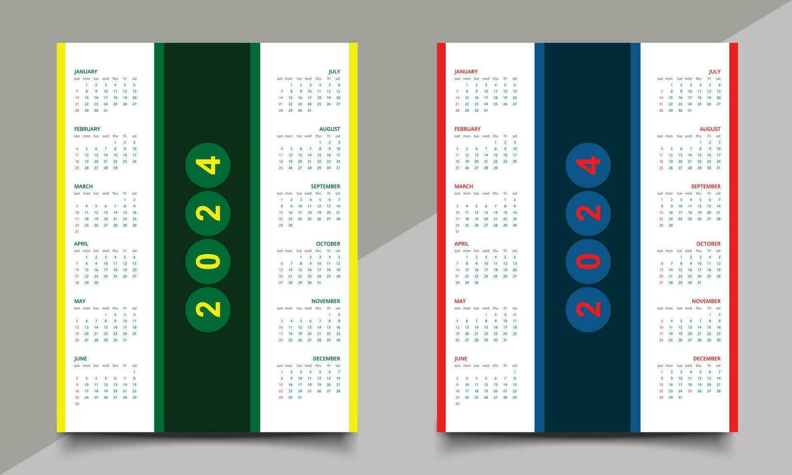 Creative calendar design. Wall or onepage calendar design template