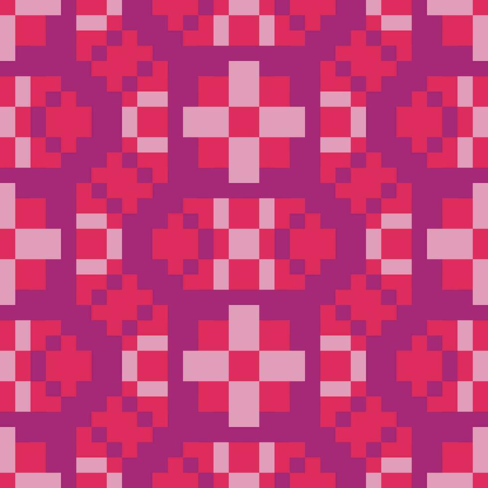 a pink and red pixel pattern with squares vector