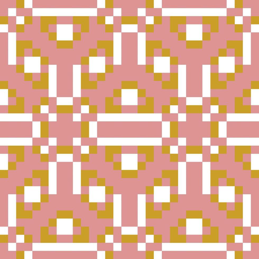 a pink and gold geometric pattern vector