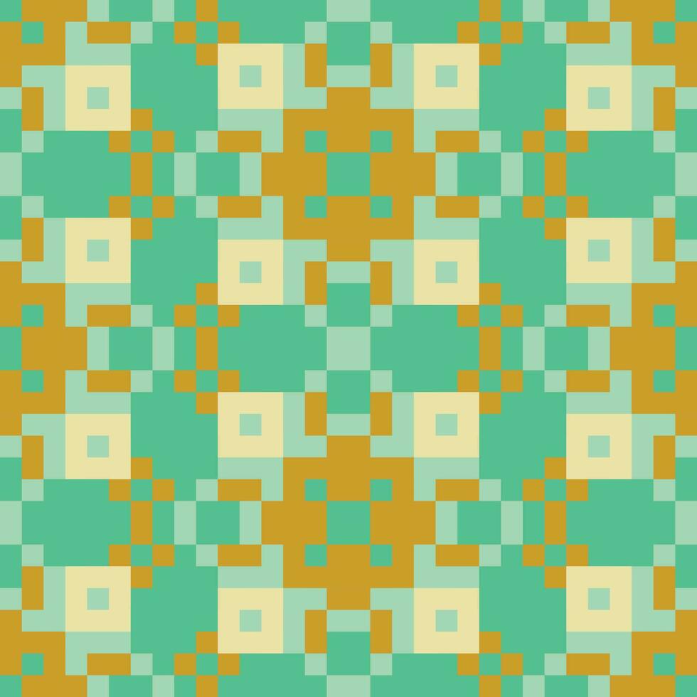 a green and orange square pattern with squares vector