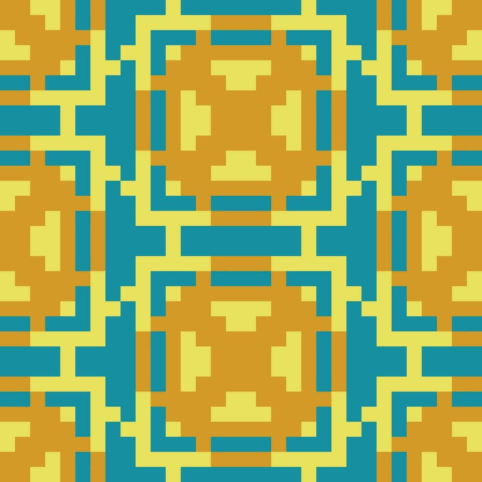 a pattern with squares in blue and yellow vector