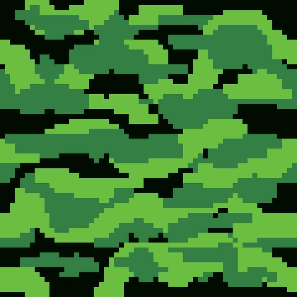 green camouflage pattern on a black background vector
