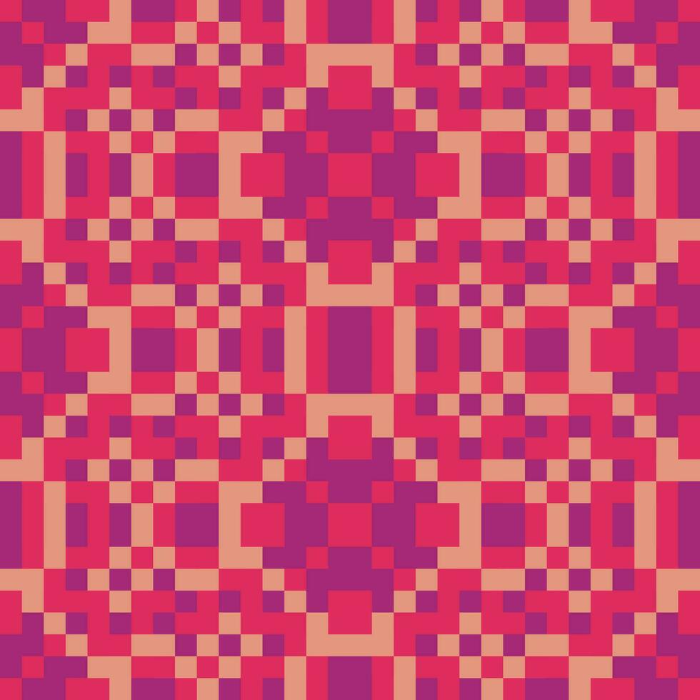 a pink and orange pixel pattern vector