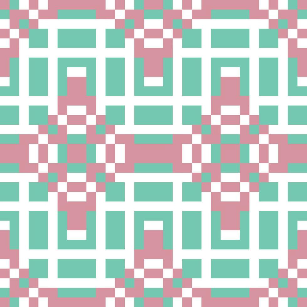 a pink and green checkered pattern vector