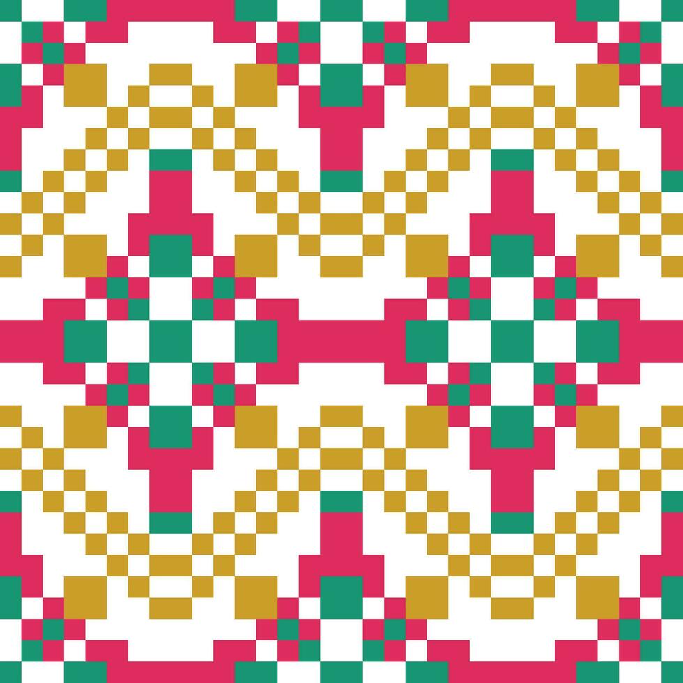 a colorful pattern with squares and diamonds vector