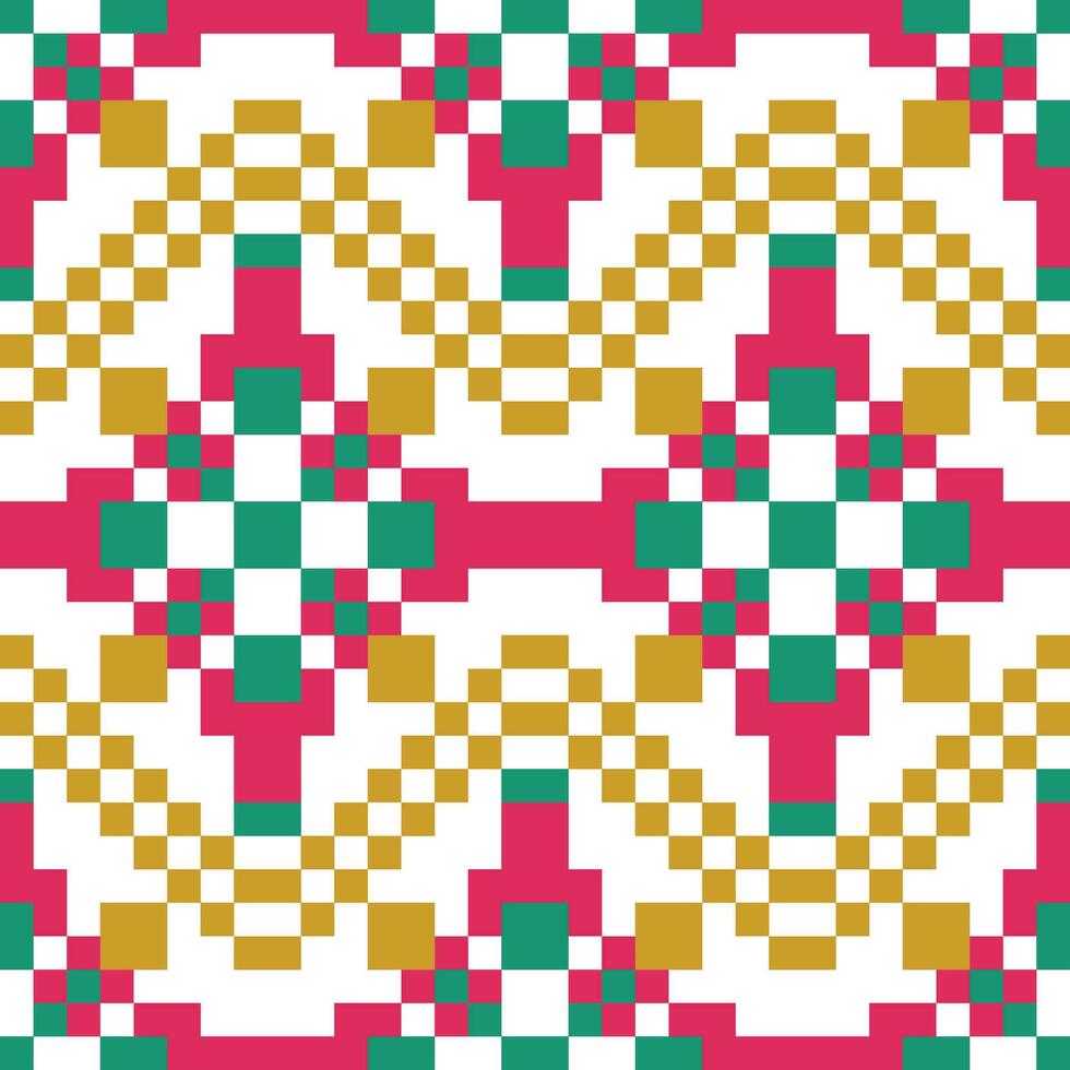 a colorful pattern with squares and diamonds vector