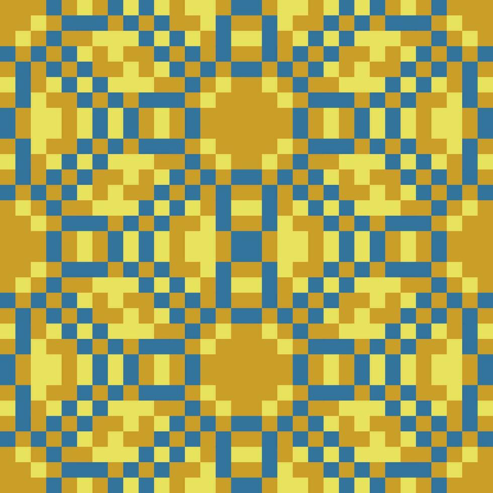 a yellow and blue pattern with squares vector