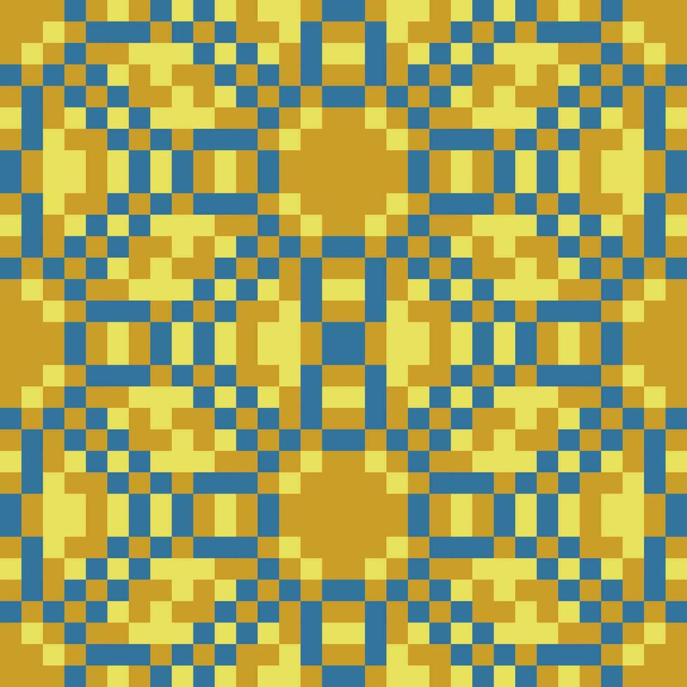 a yellow and blue pattern with squares vector