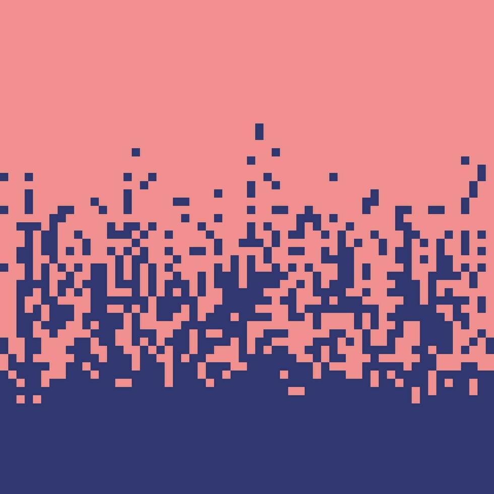 pixel art background with pink and blue squares vector