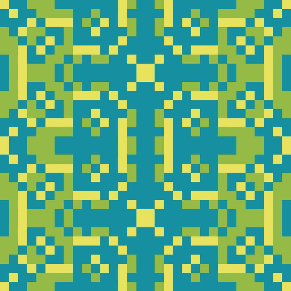 a green and yellow pattern with squares vector