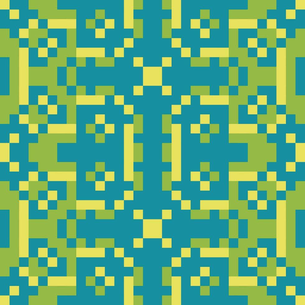 a green and yellow pattern with squares vector