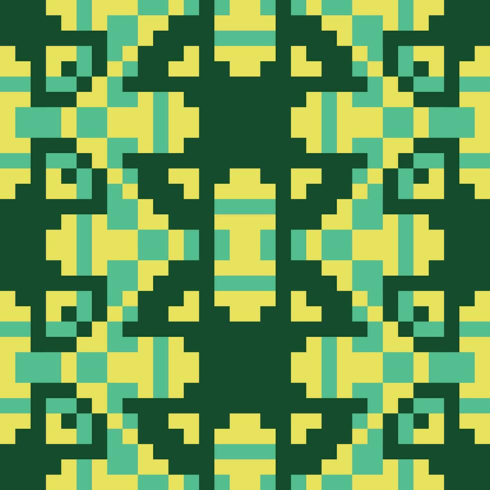 a green and yellow pattern with squares vector