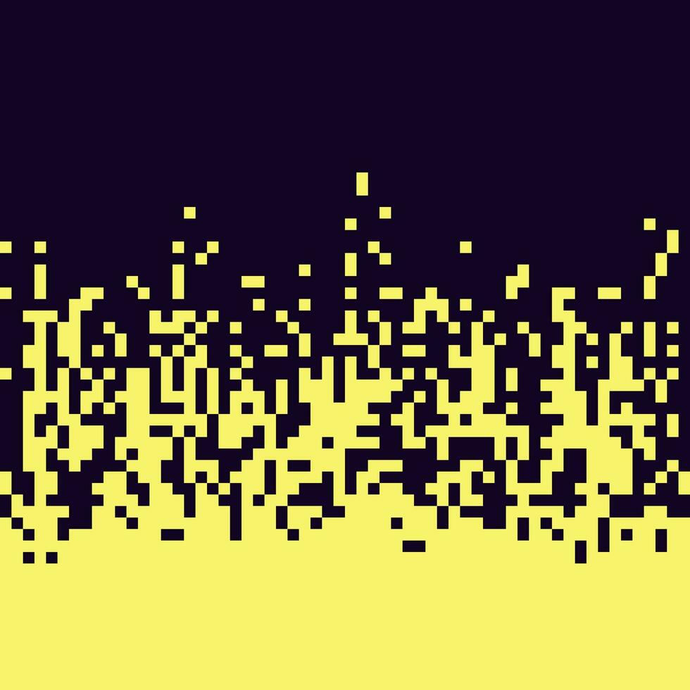 pixel art background with yellow and black squares vector