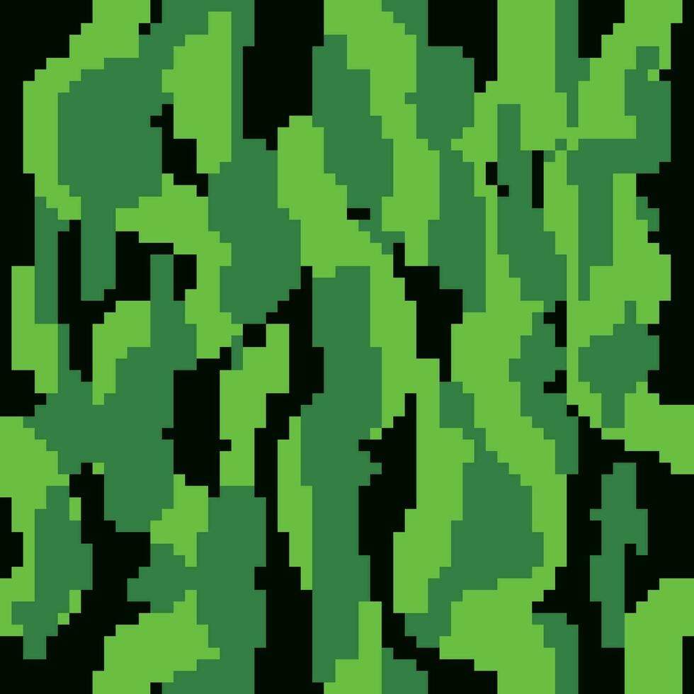green camouflage pattern pixel art vector