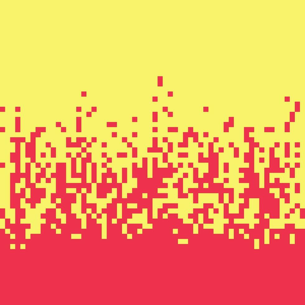 pixel art background with red and yellow squares vector