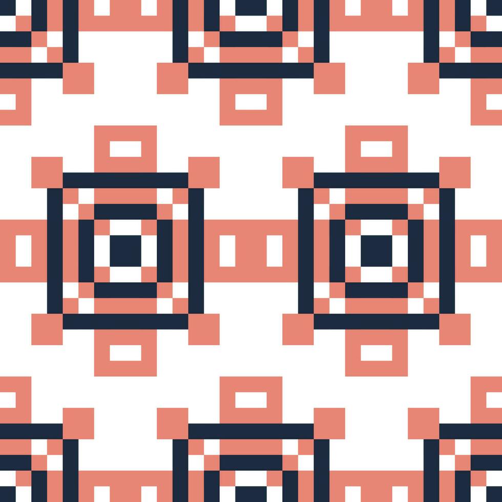 a pattern with squares and squares in pink and blue vector