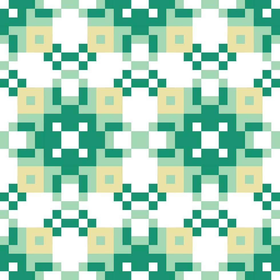 a green and white pixel pattern vector