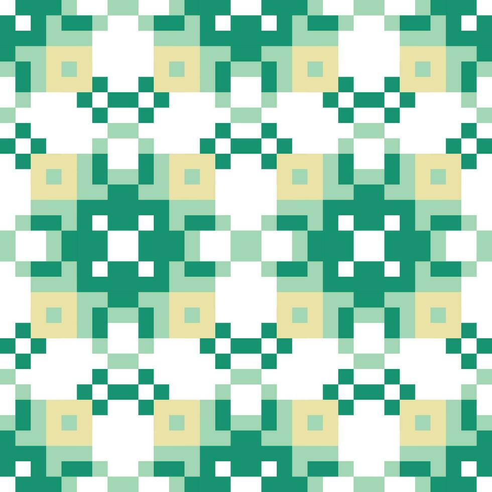 a green and white pixel pattern vector