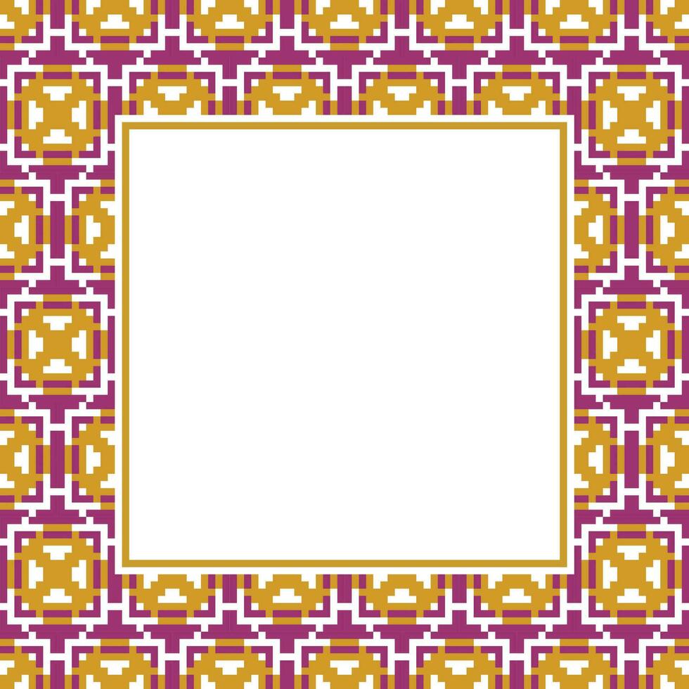 an abstract pattern with a square frame vector