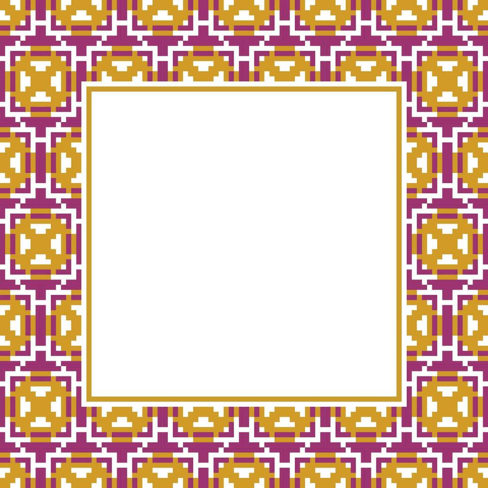 an abstract pattern with a square frame vector