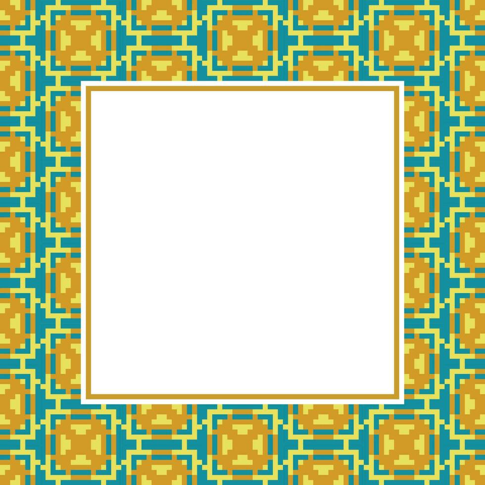 an abstract pattern with a square frame vector