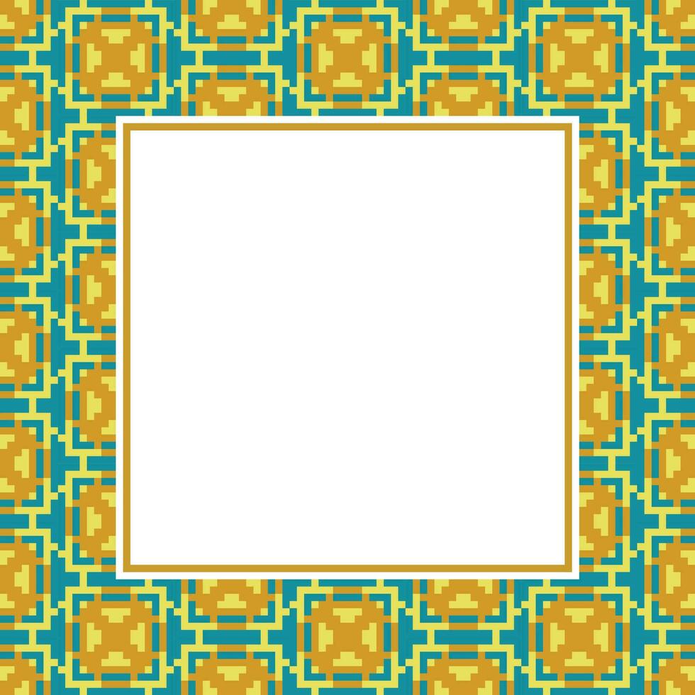 an abstract pattern with a square frame vector