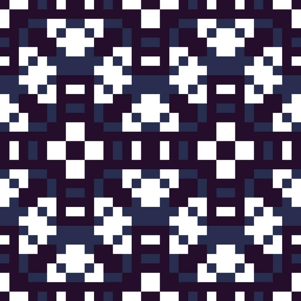 a pattern with squares and crosses on a dark background vector