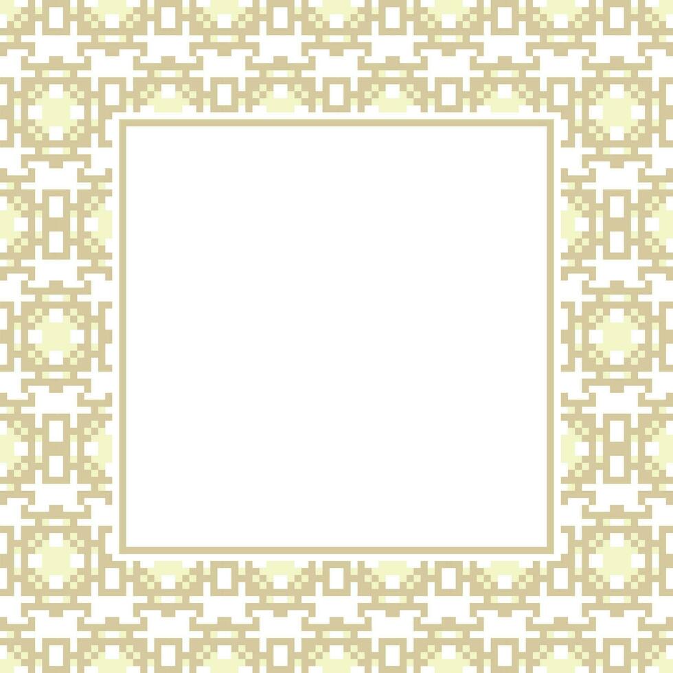 a square frame with a pattern on it vector