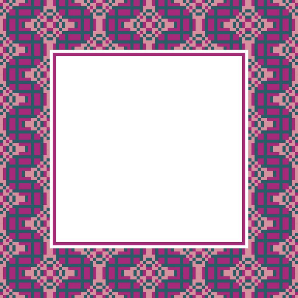 a square frame with a pattern on it vector