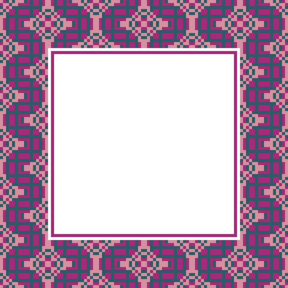 a square frame with a pattern on it vector