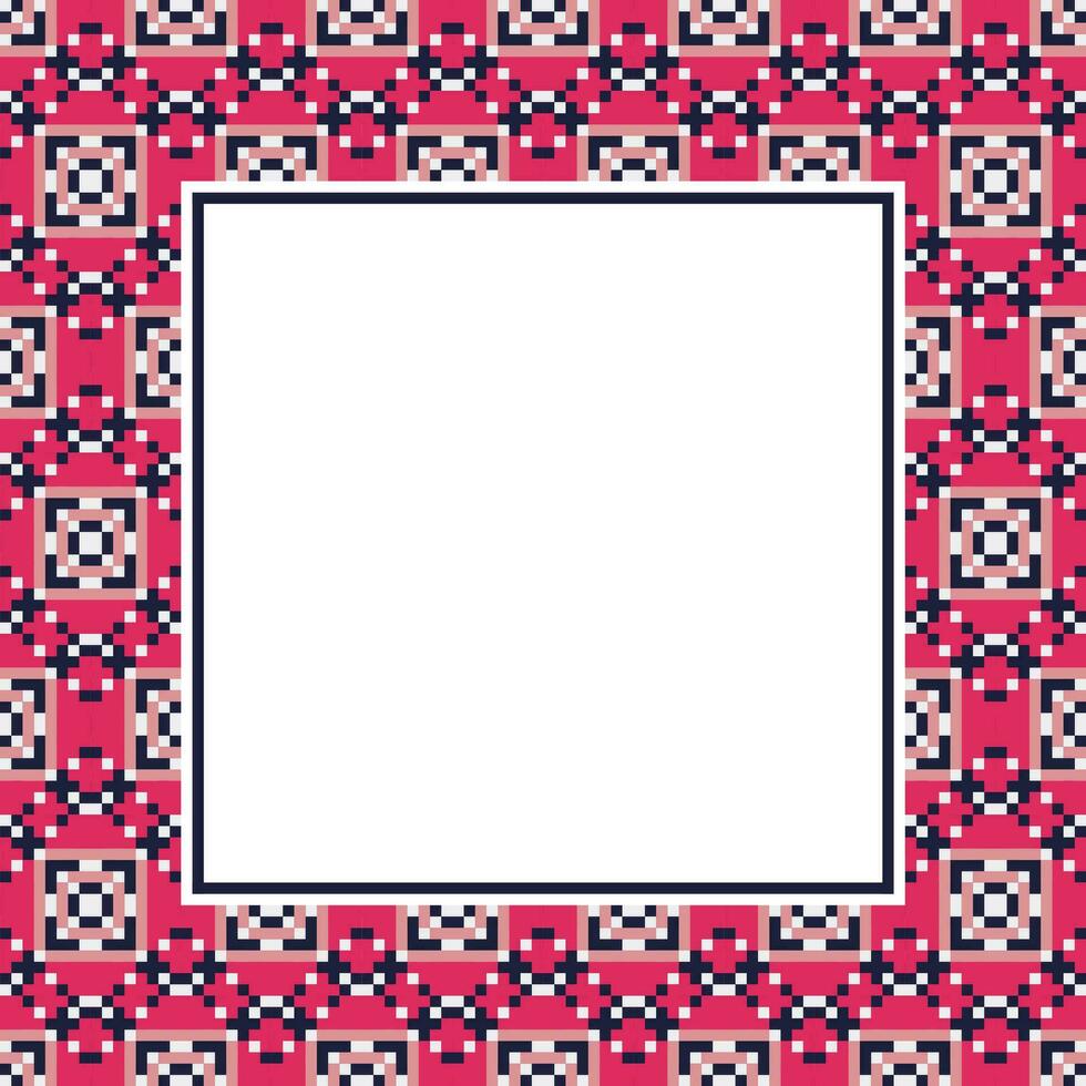 a square frame with a pattern of squares vector