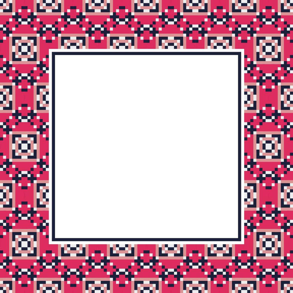 a square frame with a pattern of squares vector