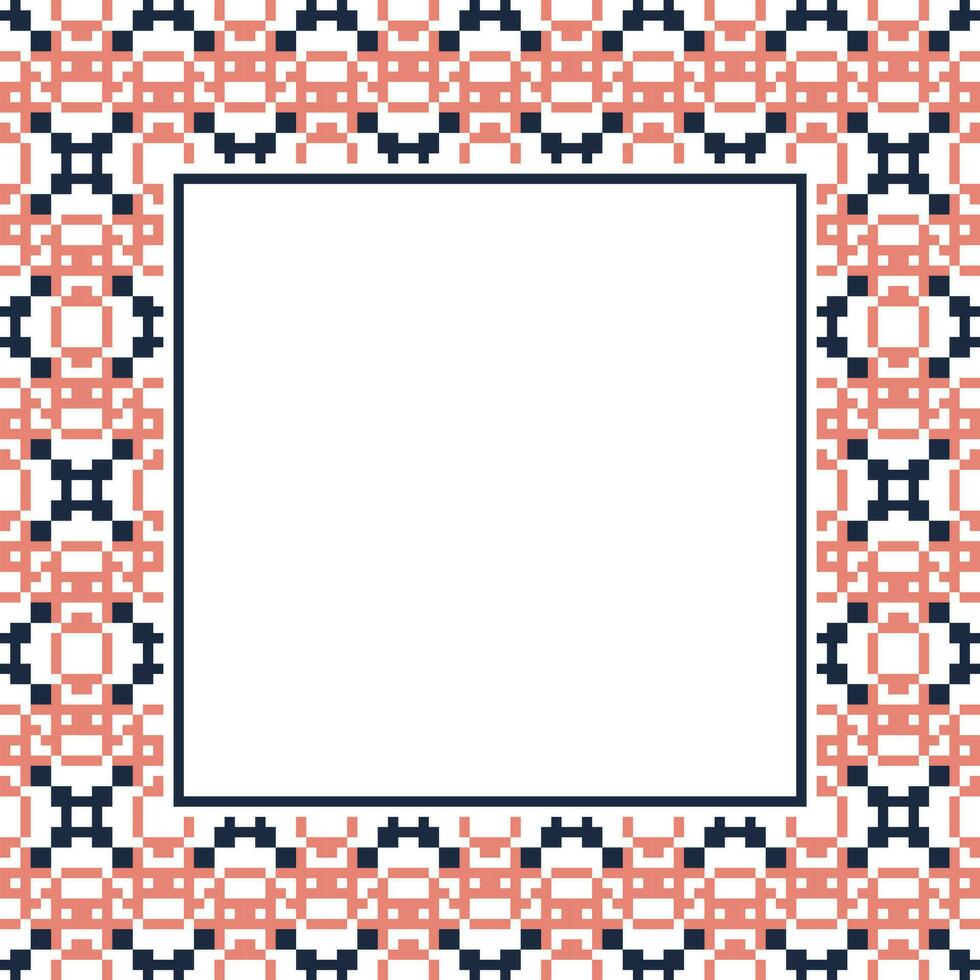 a square frame with a pattern on it vector
