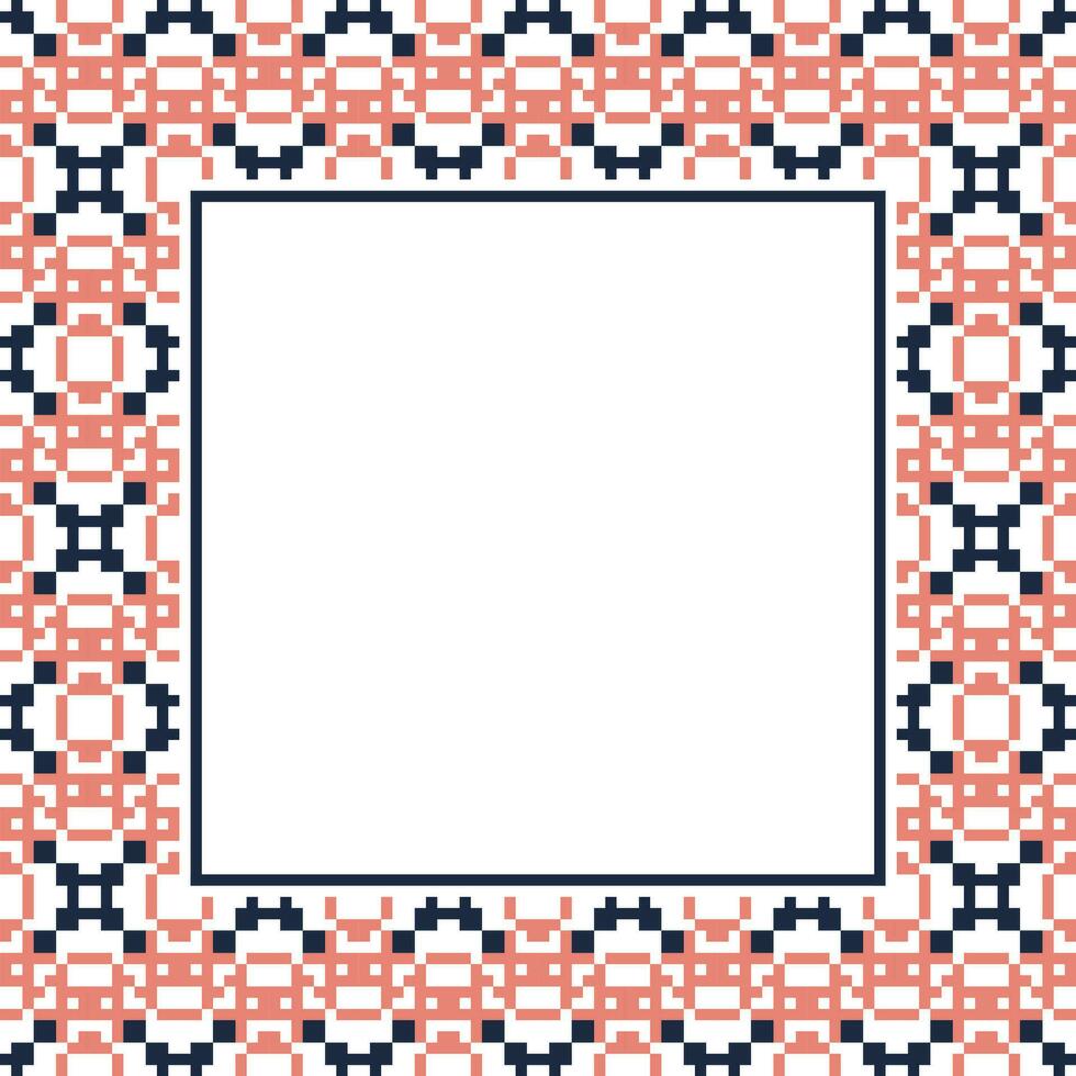 a square frame with a pattern on it vector