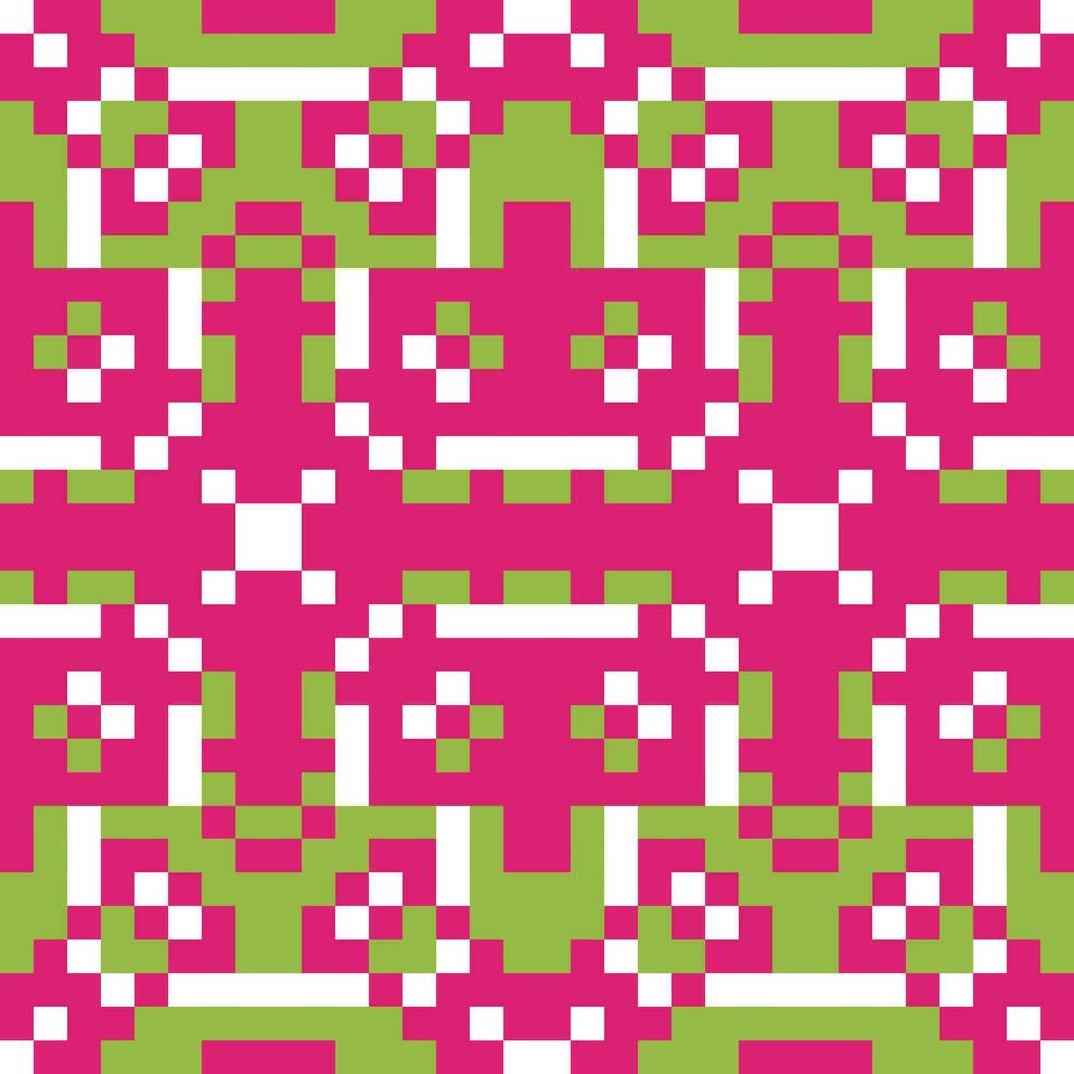 a pink and green pattern with squares vector